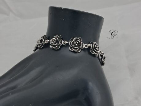 Rose Bloom Silver Bracelet