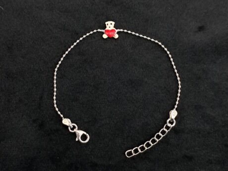 925 Silver Teddy Love Rakhi for Kids